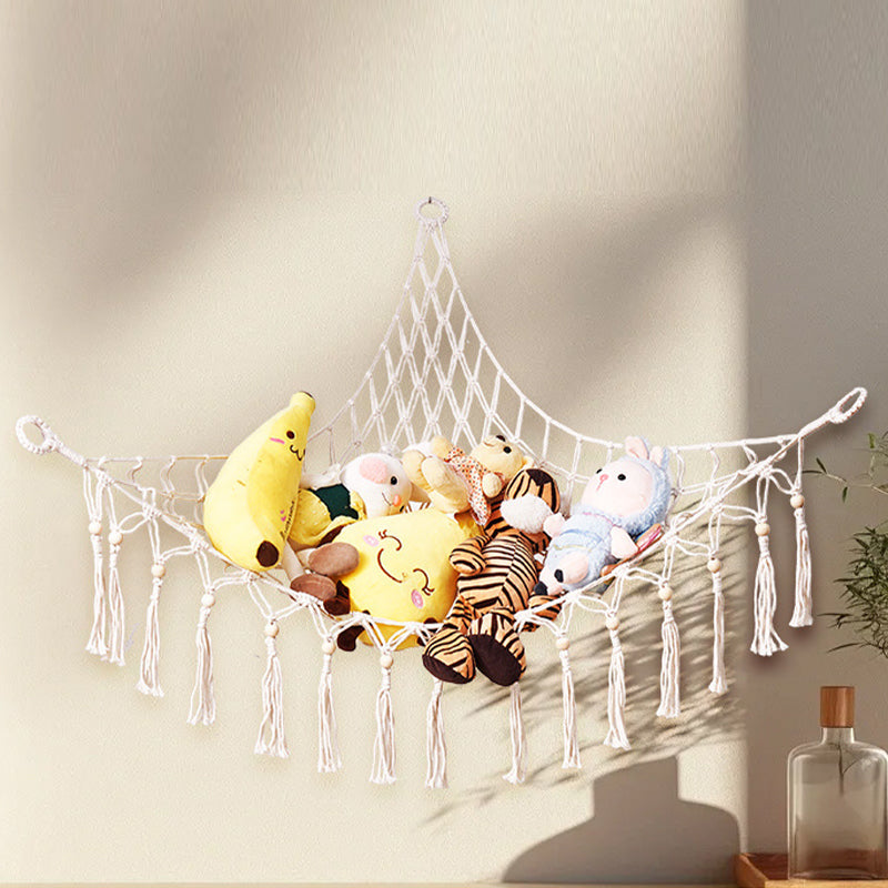 Hand-woven cotton rope net