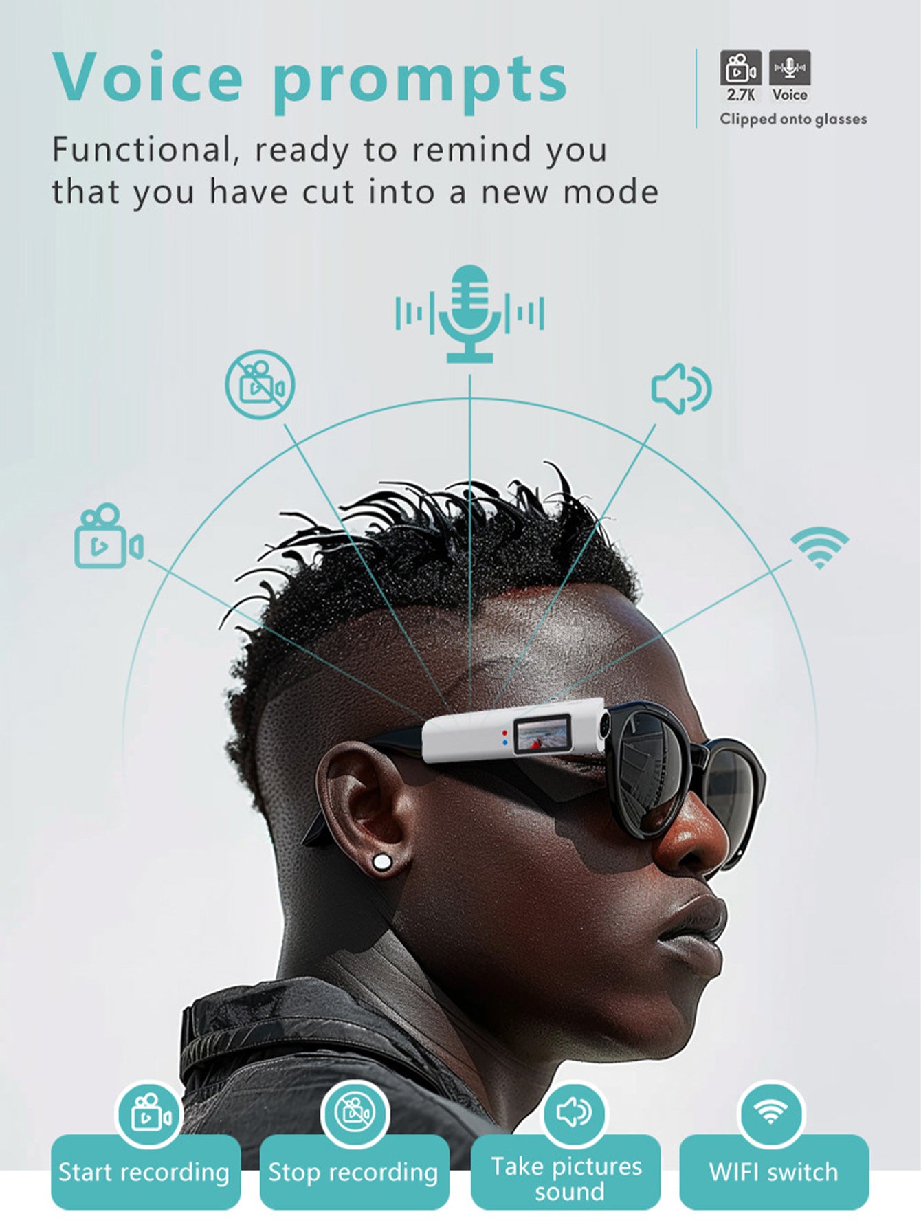 Glasses Sports Camera 1080P HD