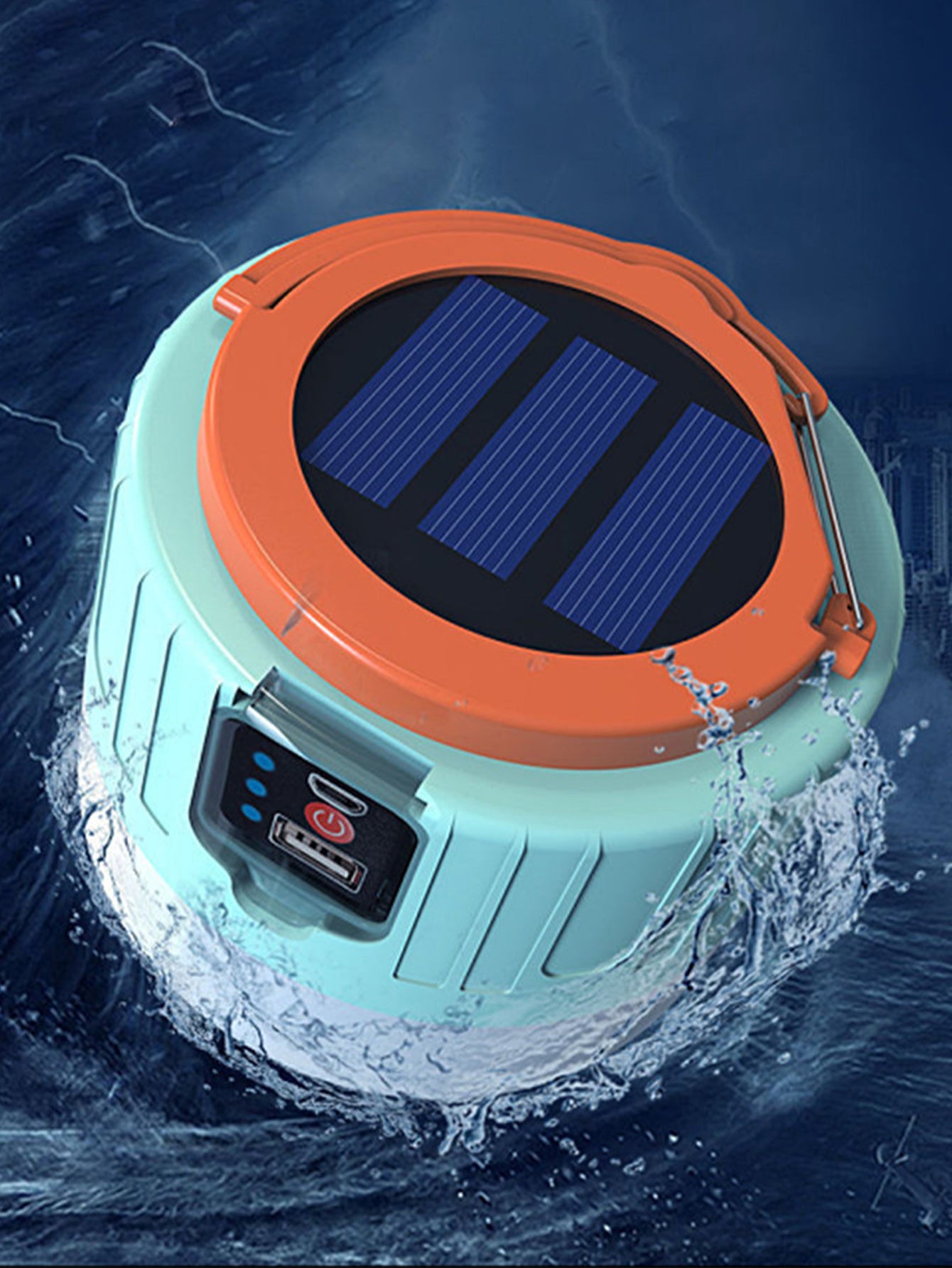 Outdoor LED solar charging remote control tent light