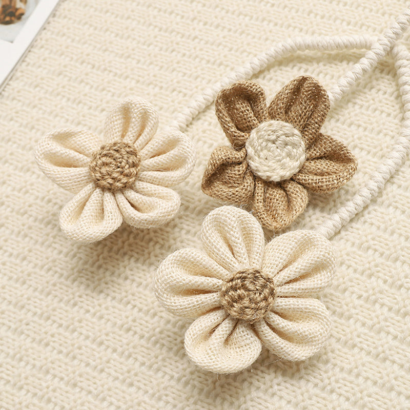 pastoral style flower curtain straps