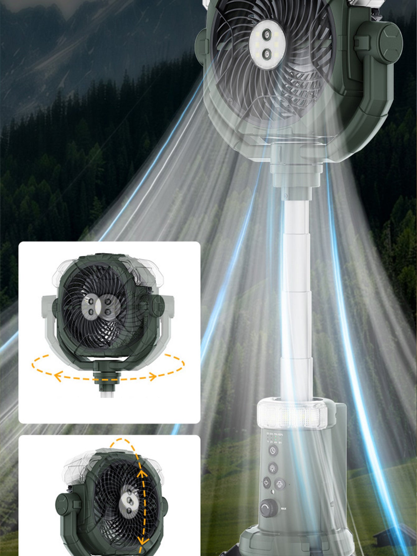 Outdoor camping spray fan