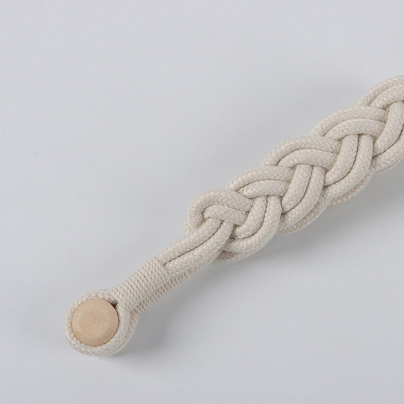Simple log braided cotton rope curtain straps