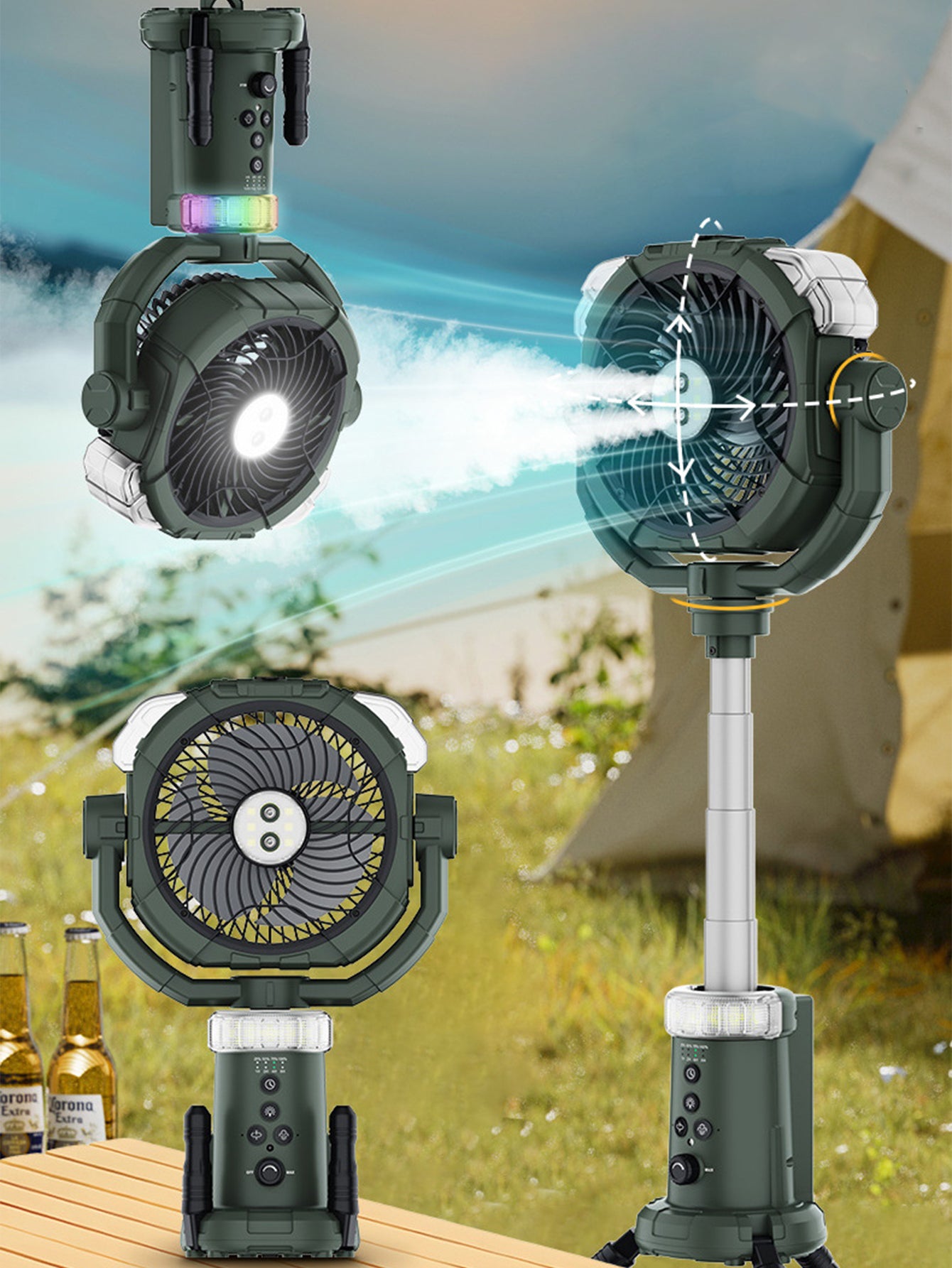 Outdoor camping spray fan