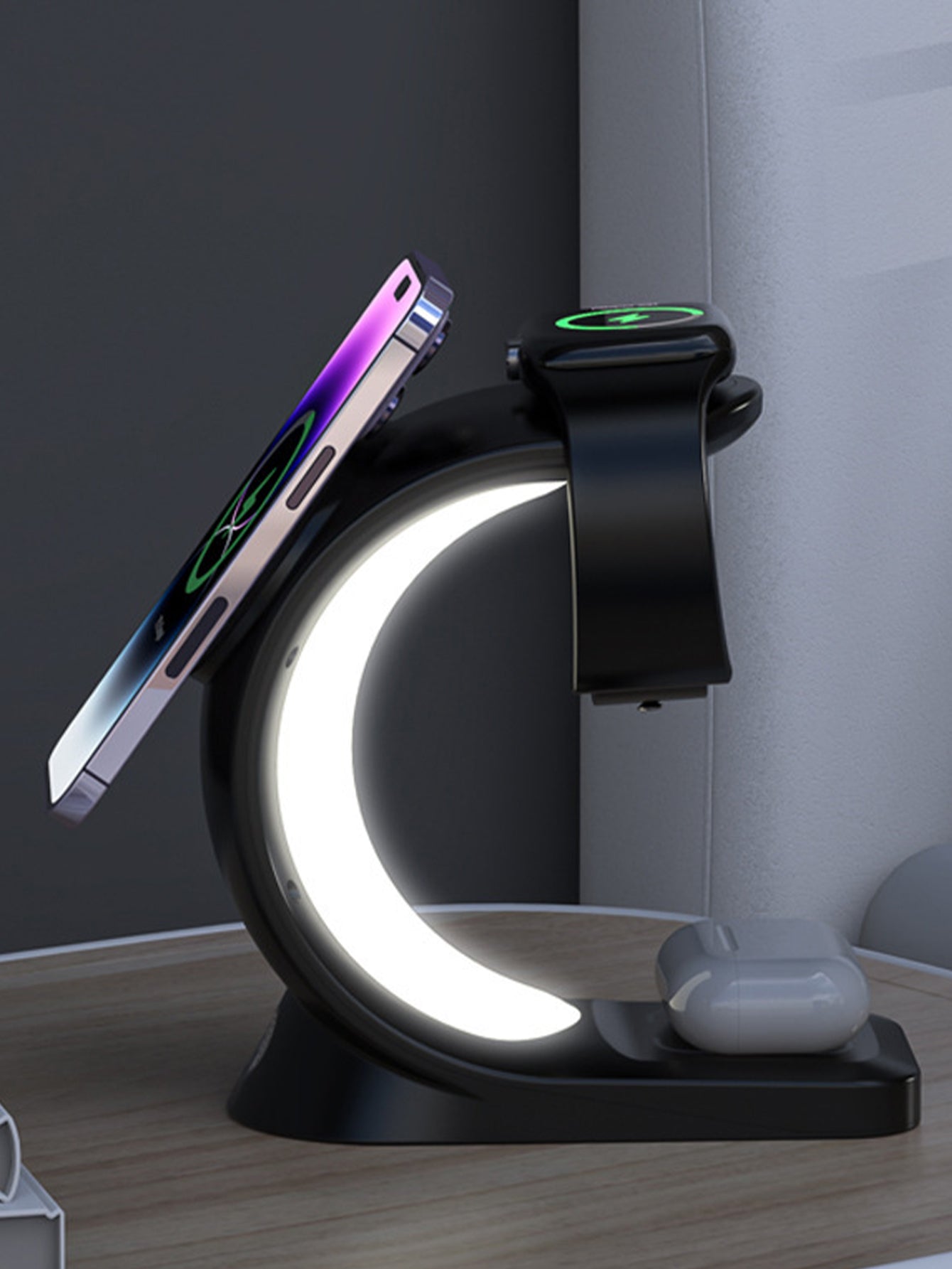 Three-in-one magnetic wireless charger