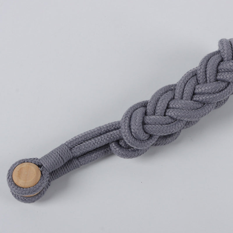Simple log braided cotton rope curtain straps