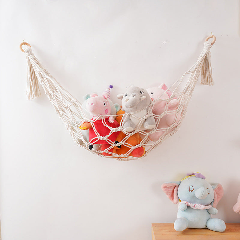 Hand-woven toy net bag