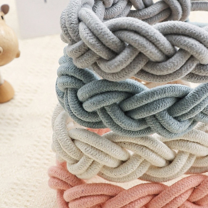 Simple log braided cotton rope curtain straps