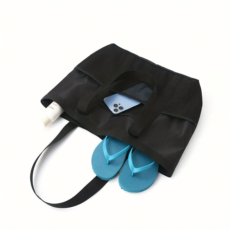 Foldable mesh beach bag