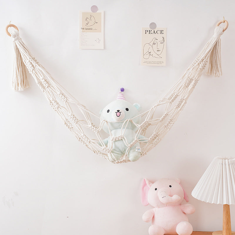 Hand-woven toy net bag