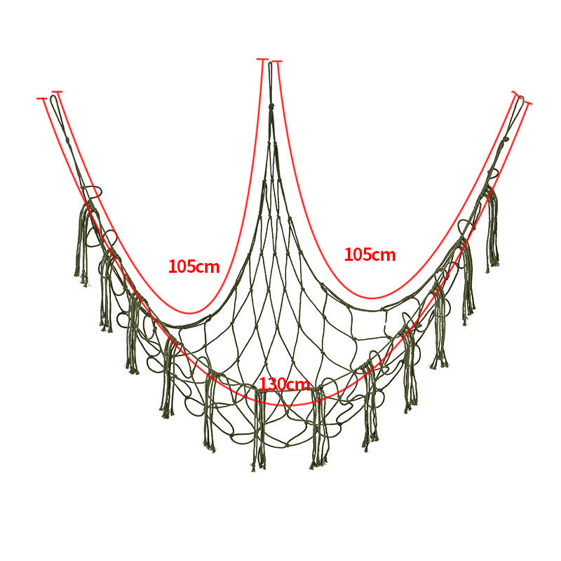 Triangular net bag storage hammock