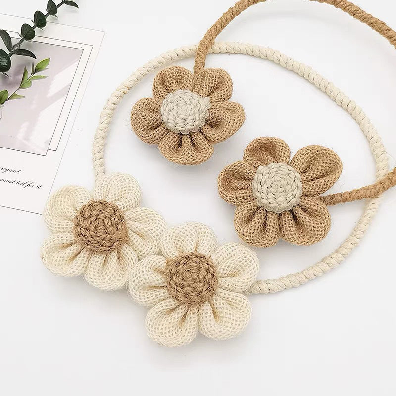 pastoral style flower curtain straps