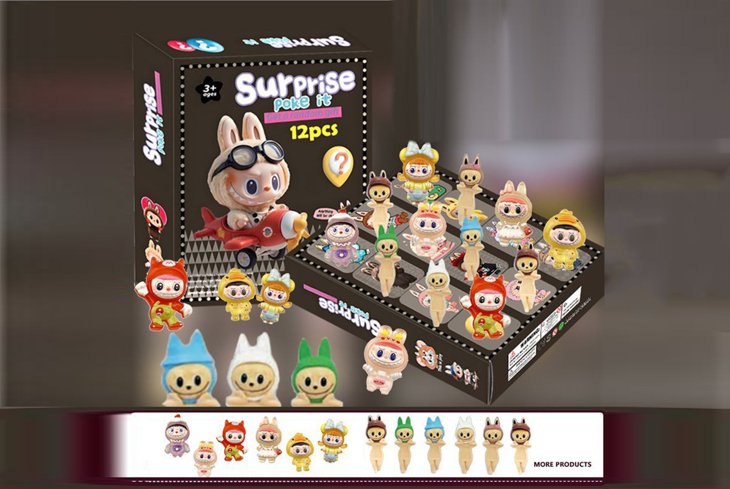 Labubu 12-piece blind box draw fun