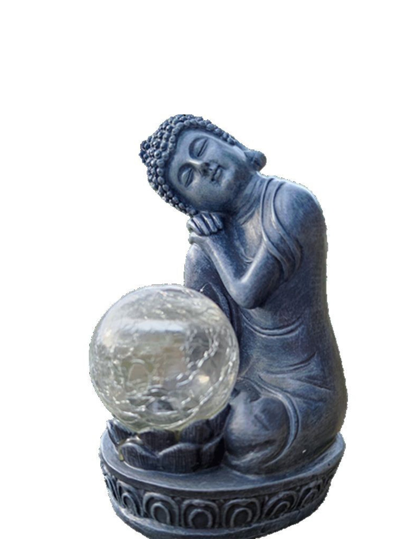 Resin Buddha Statue Solar Lamp