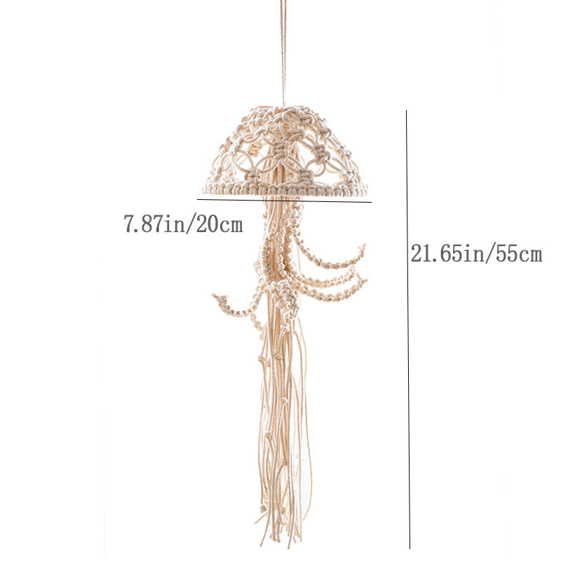 Handmade cotton rope woven jellyfish pendant