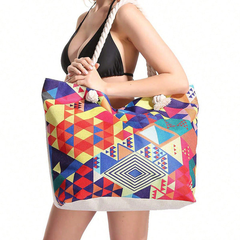 Geometric large capacity handbag