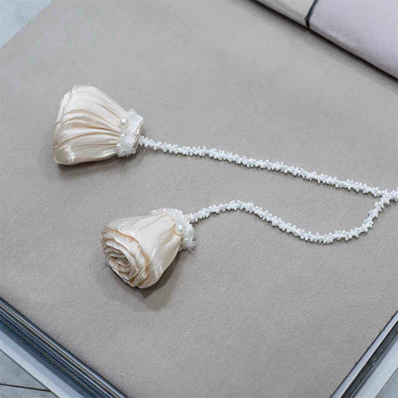 rice bead gauze curtain tie