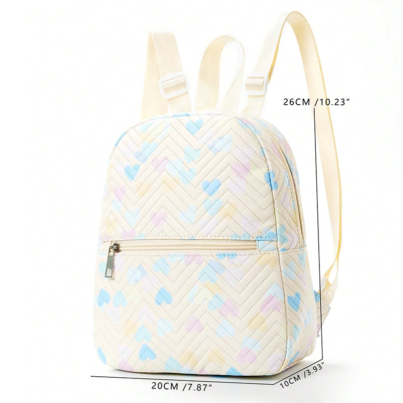 Printed nylon backpack