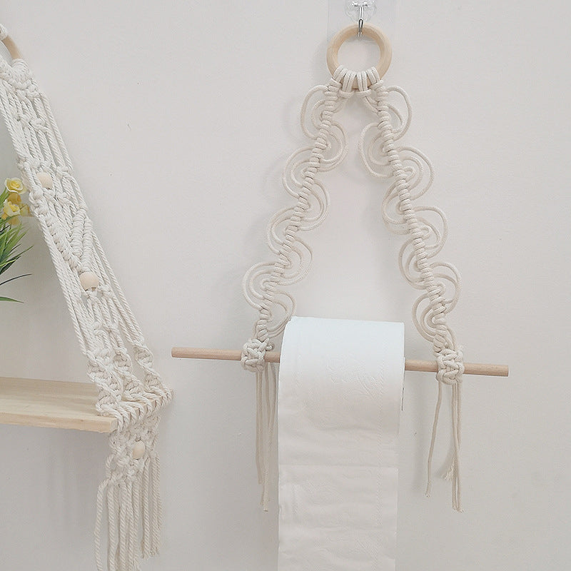 Off-white woven tapestry