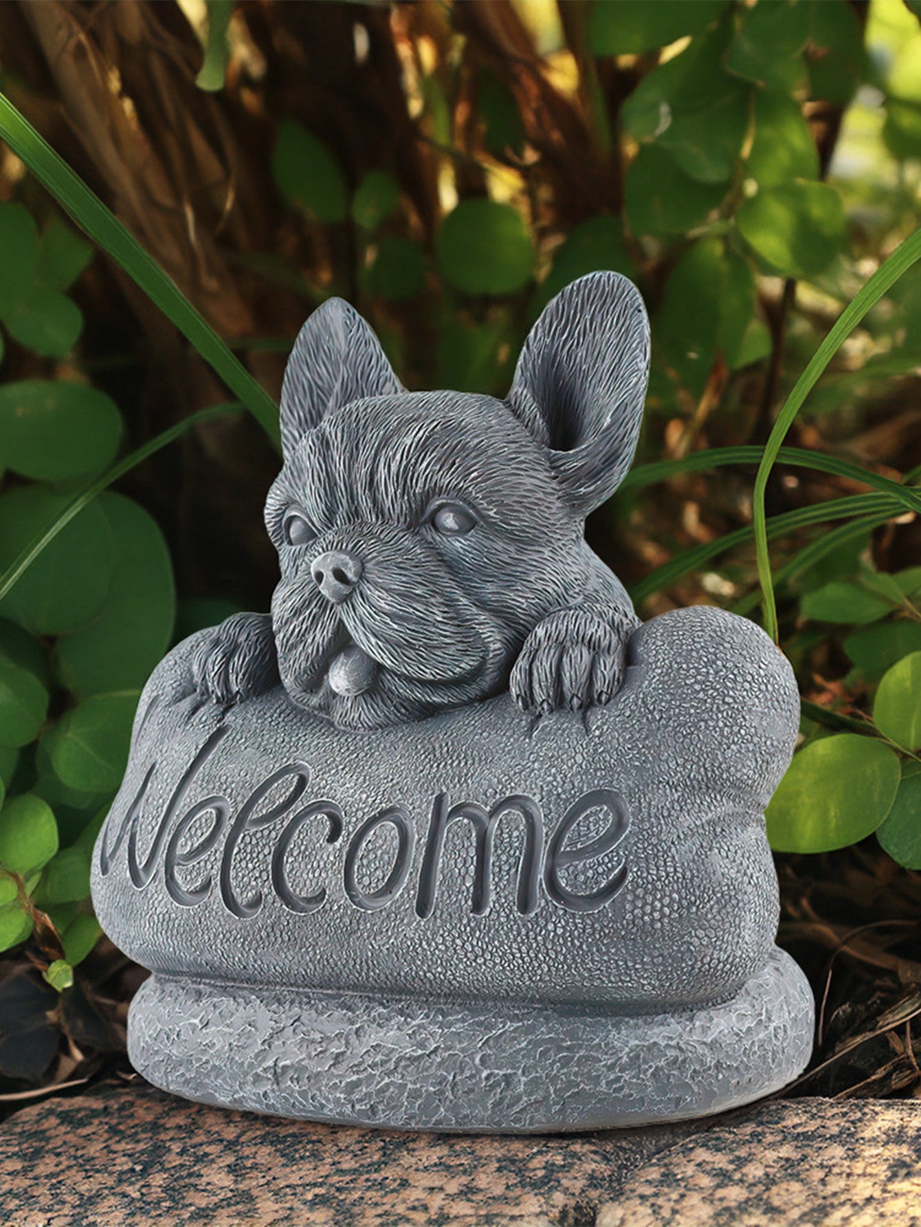 Outdoor Garden Puppy Welcome Sign