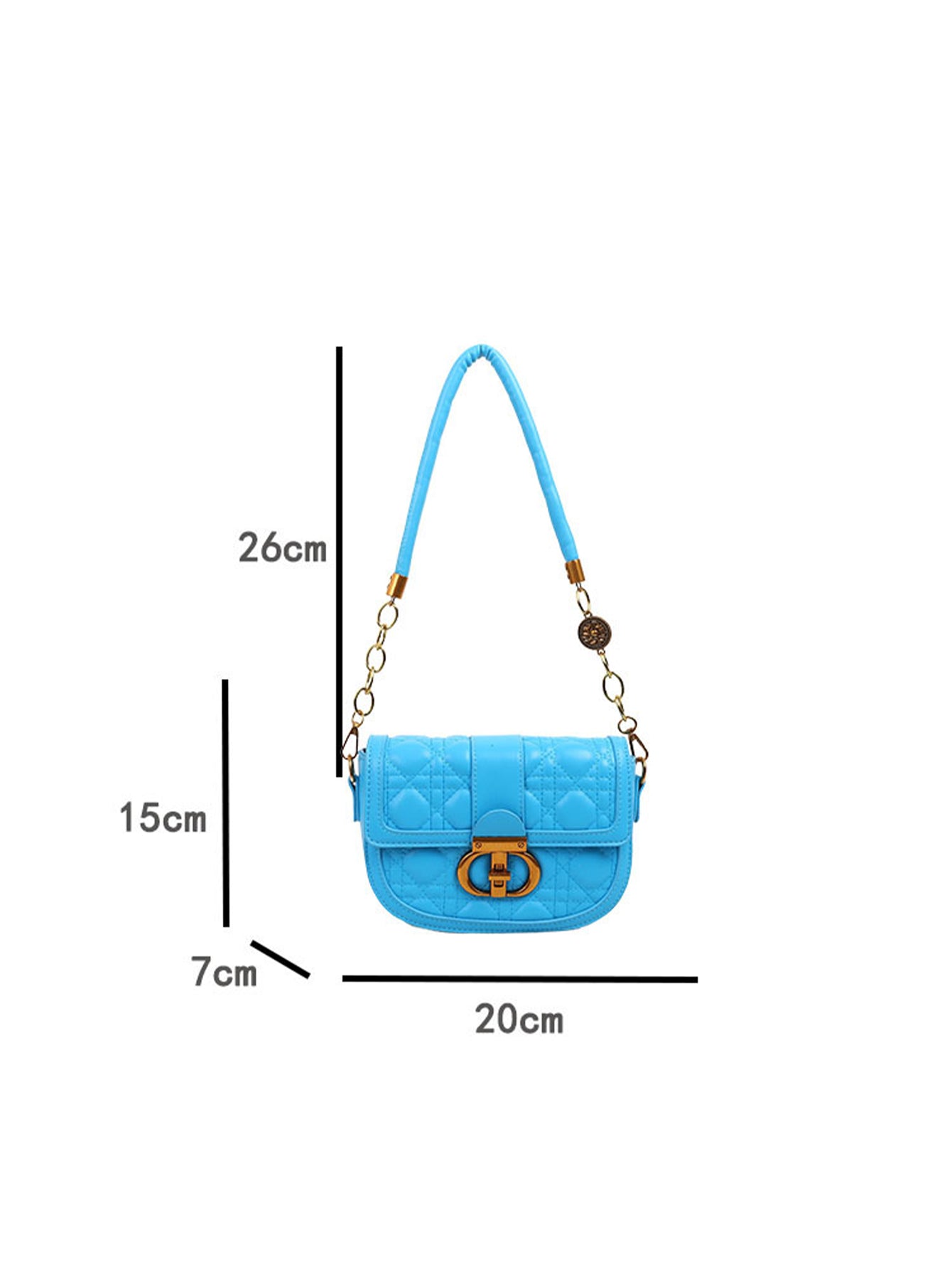 Urban Elegance Redefined: Luxe Saddle Bag with Diamond Quilting - 7 Colours