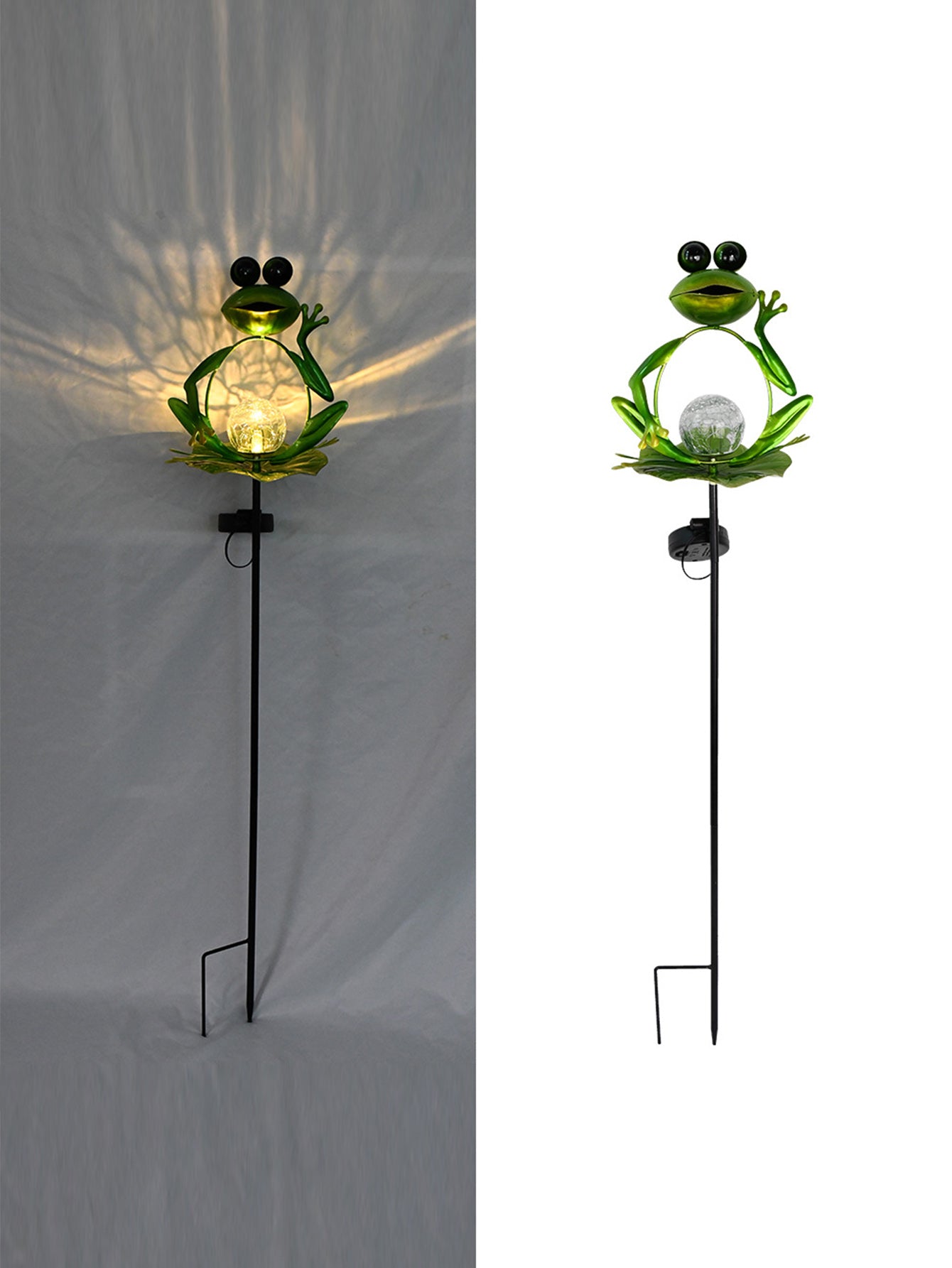 Solar Frog Iron Ground Light