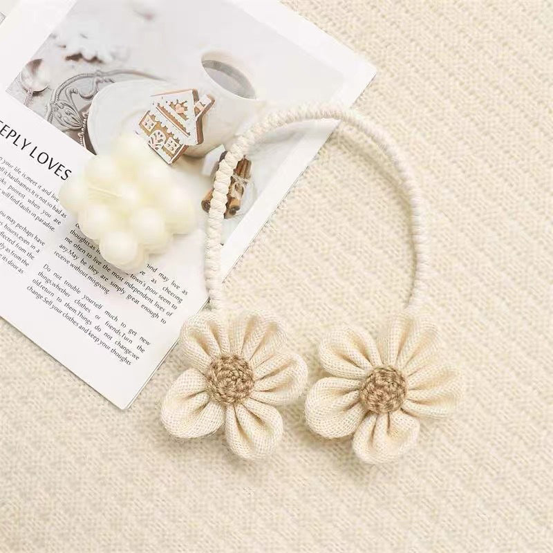 pastoral style flower curtain straps