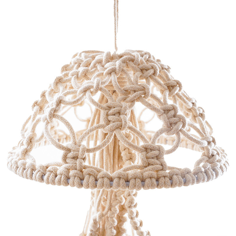Handmade cotton rope woven jellyfish pendant