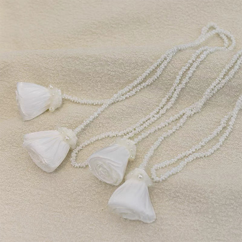 rice bead gauze curtain tie