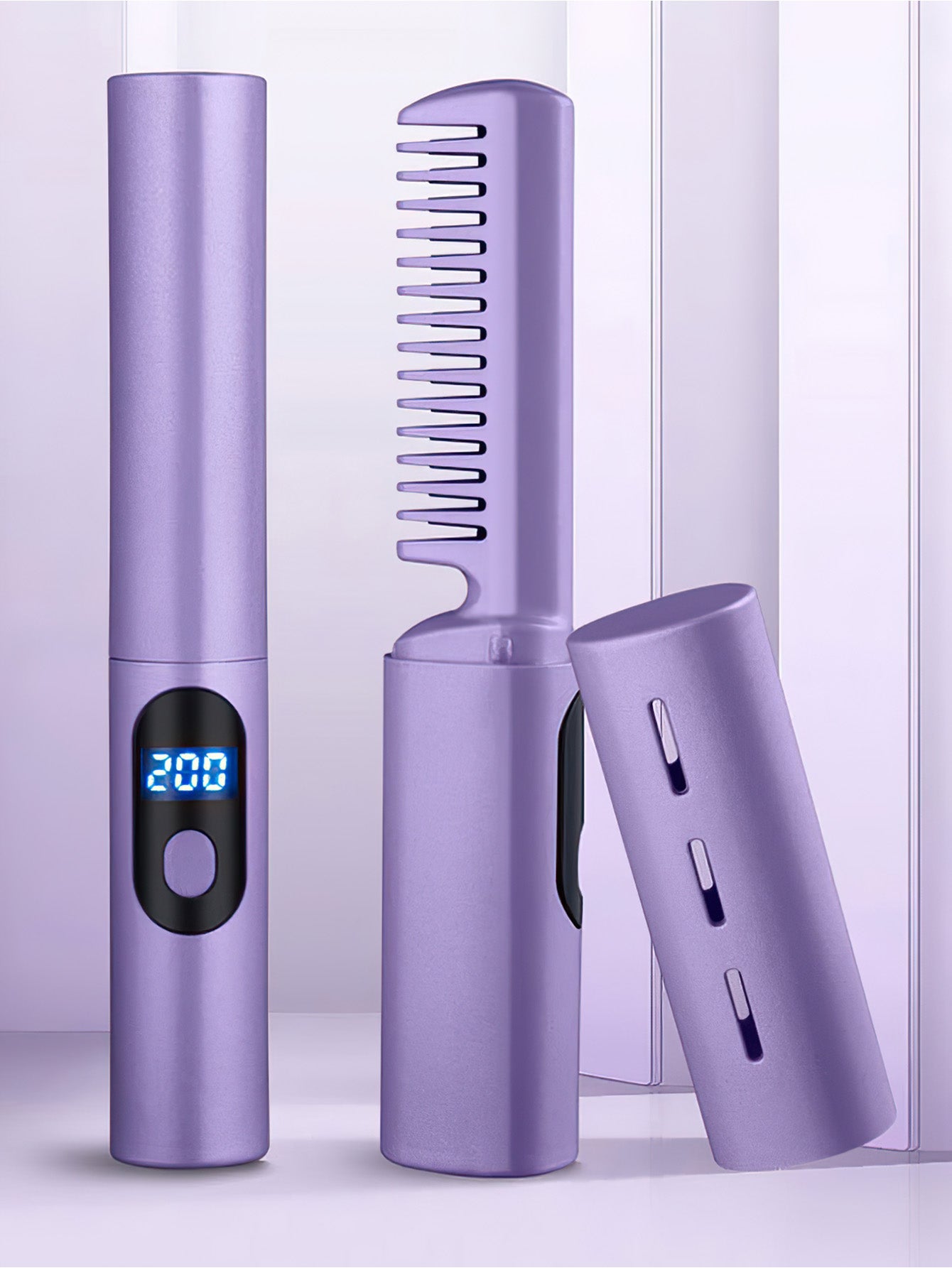 Mini Wireless Hair Straightening Brush ¨C Dual-Use Beauty Essential - 2 Colors
