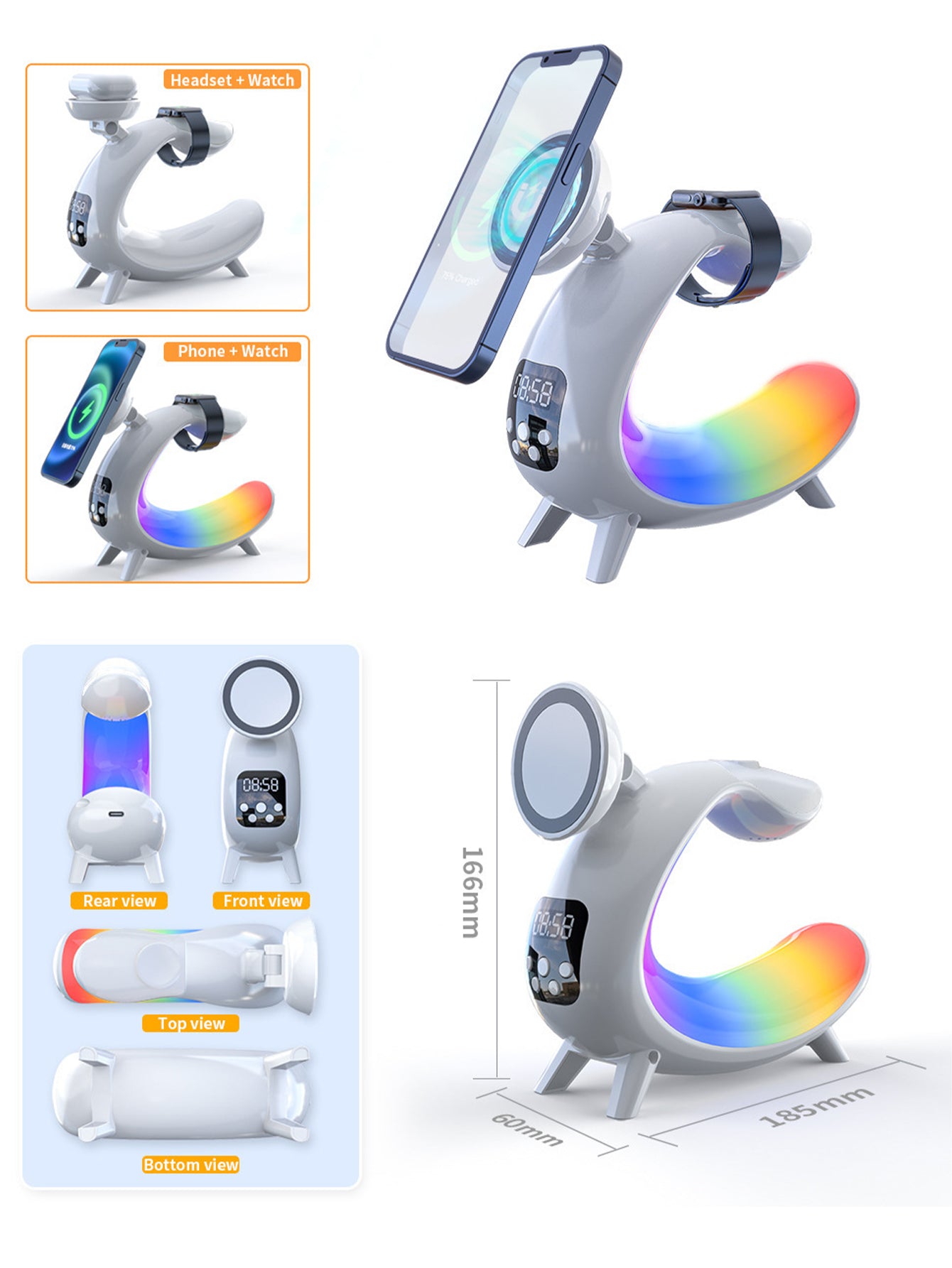 6-in-1 wireless charging night light