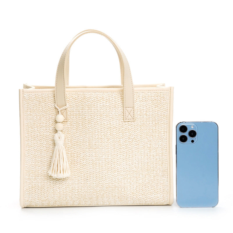 Straw tote bag