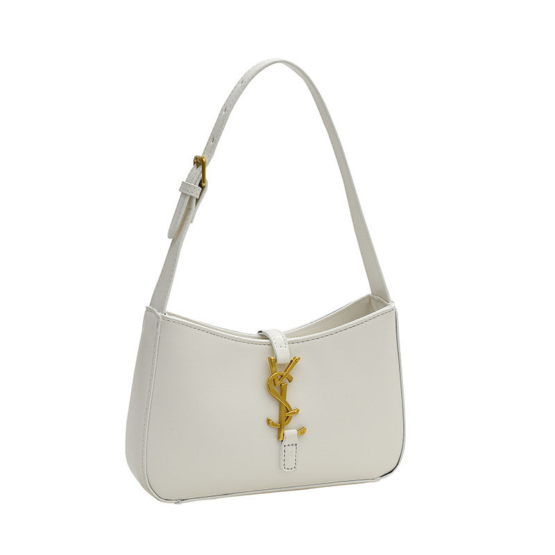 Textured solid color underarm bag