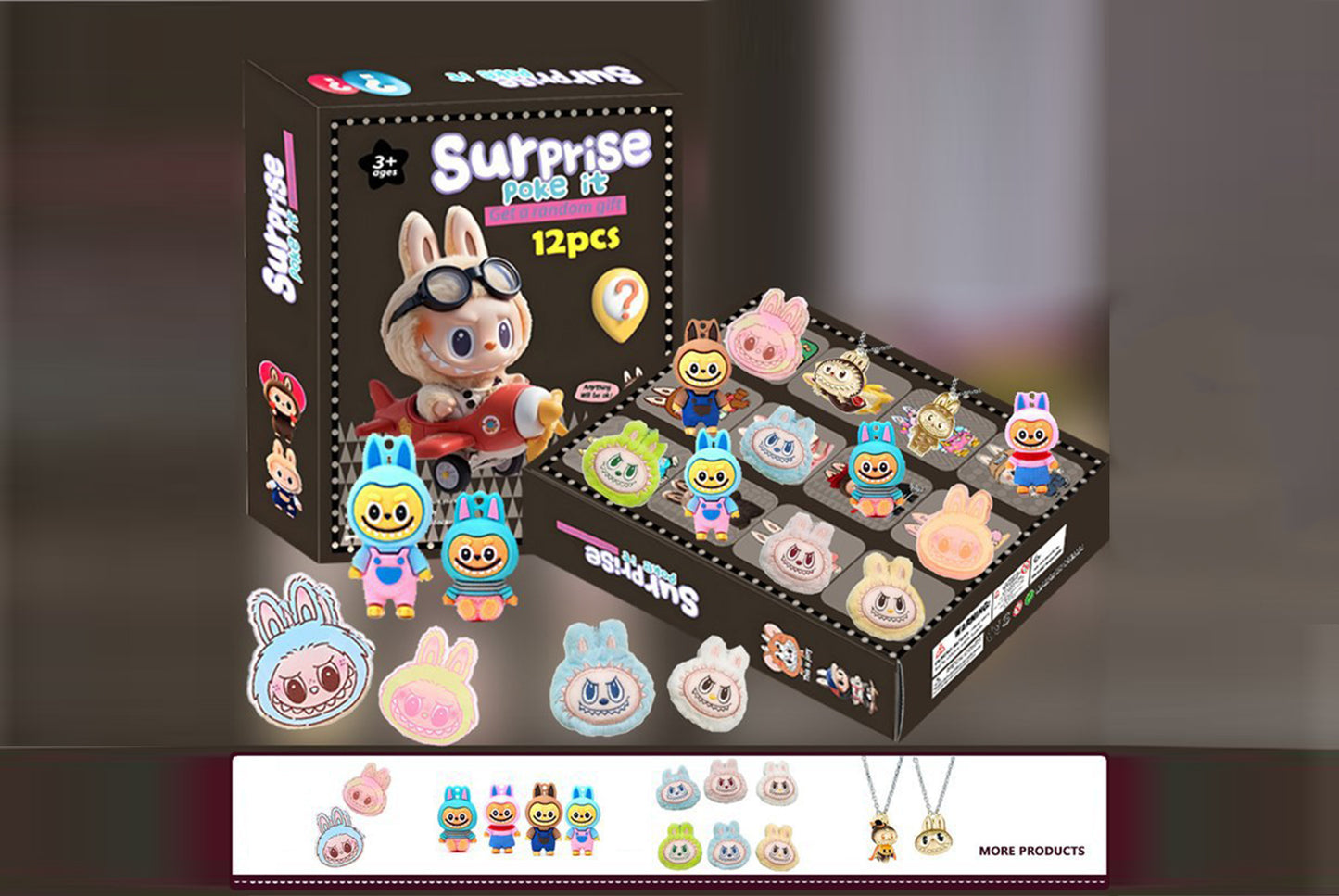 Labubu 12-piece blind box draw fun