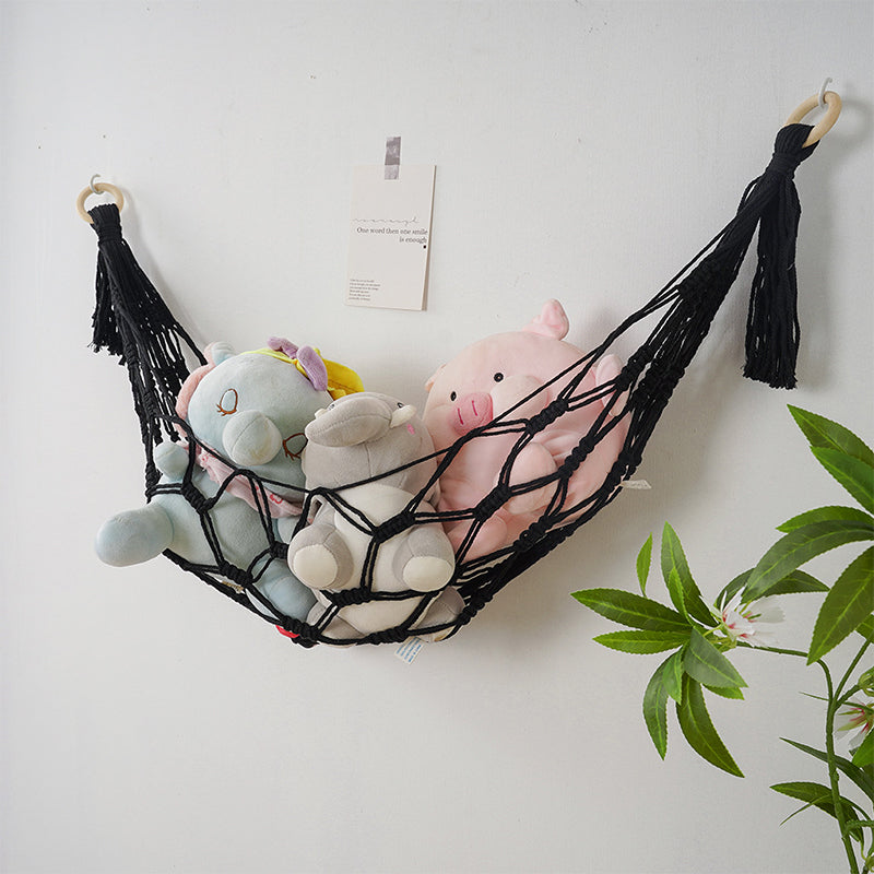 Hand-woven toy net bag