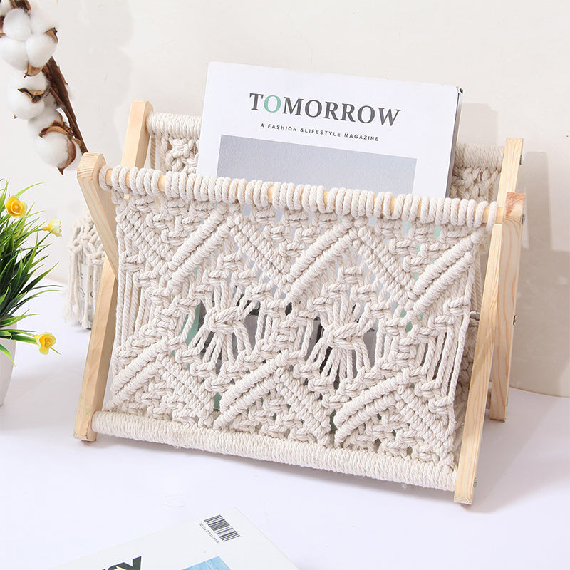 Cotton rope woven storage rack