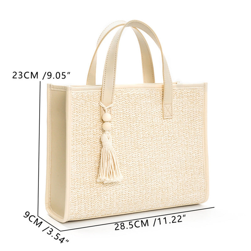 Straw tote bag