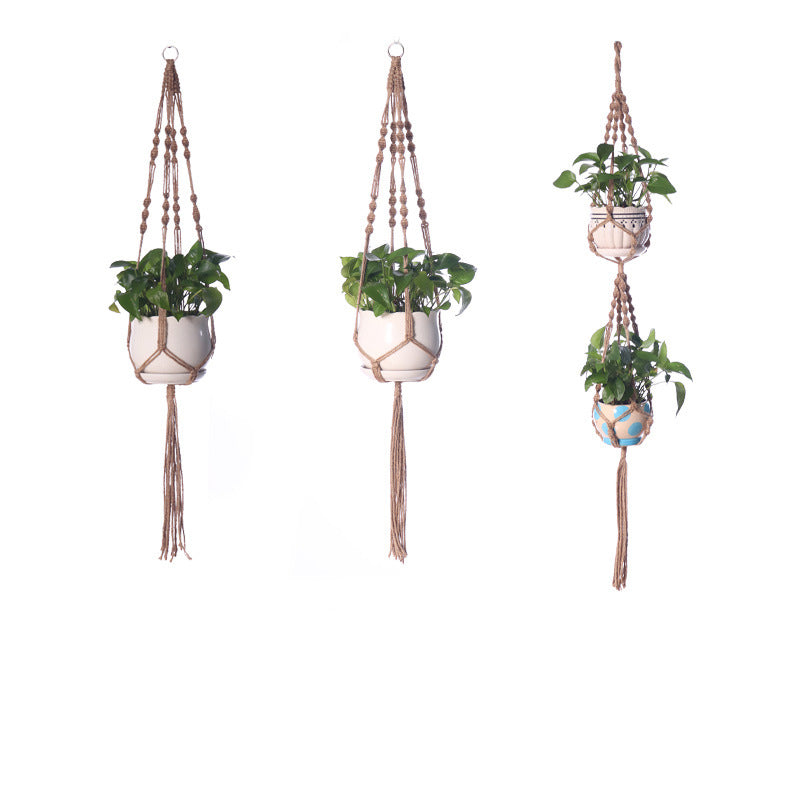 Cotton rope flower pot net hanging basket