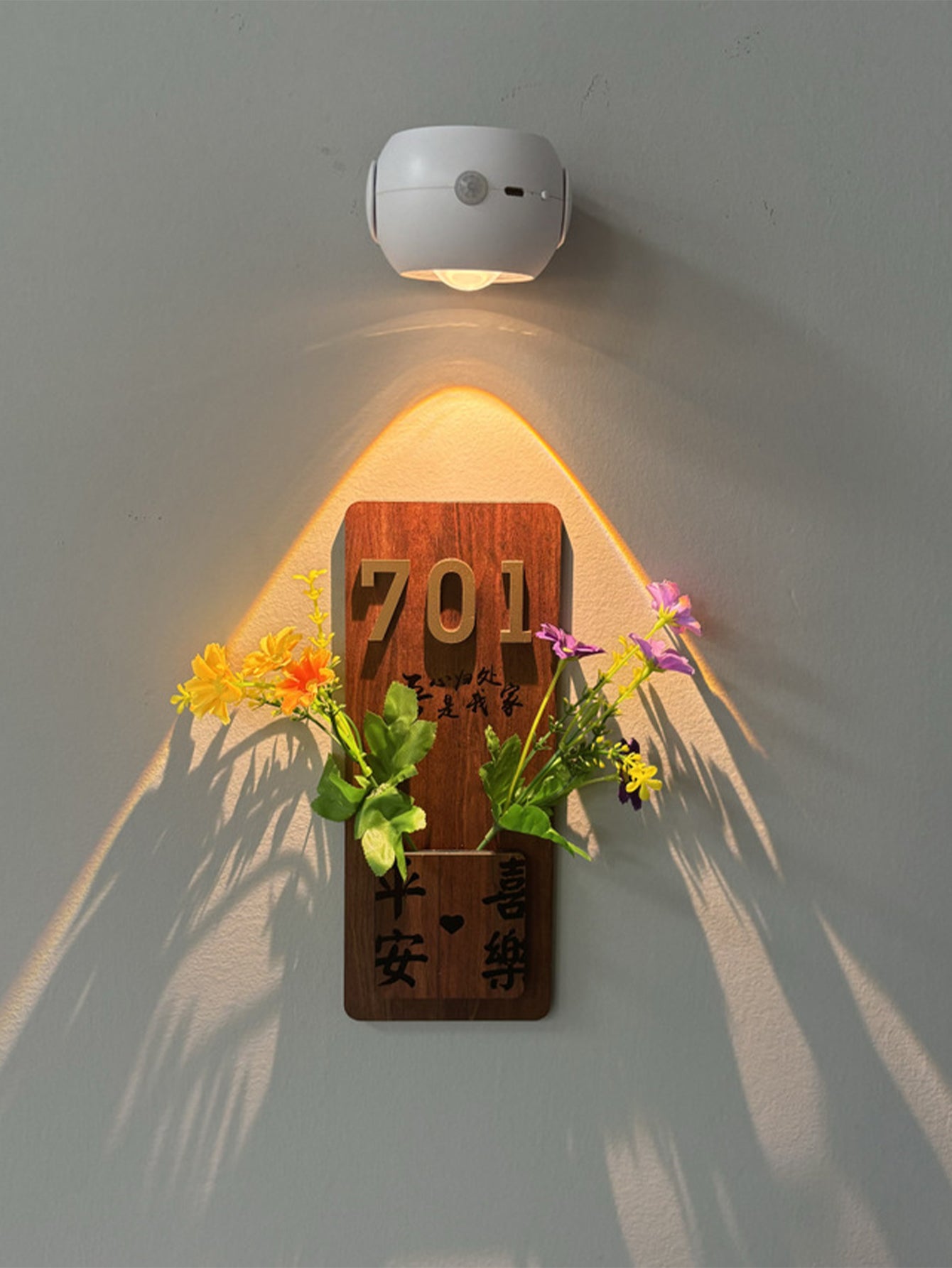 Smart induction doorplate light