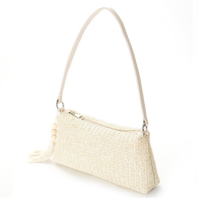 Summer holiday style woven handbag