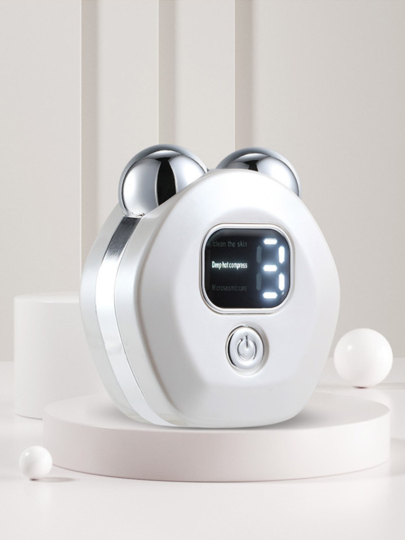 Multifunctional double ball roller microcurrent beauty instrument