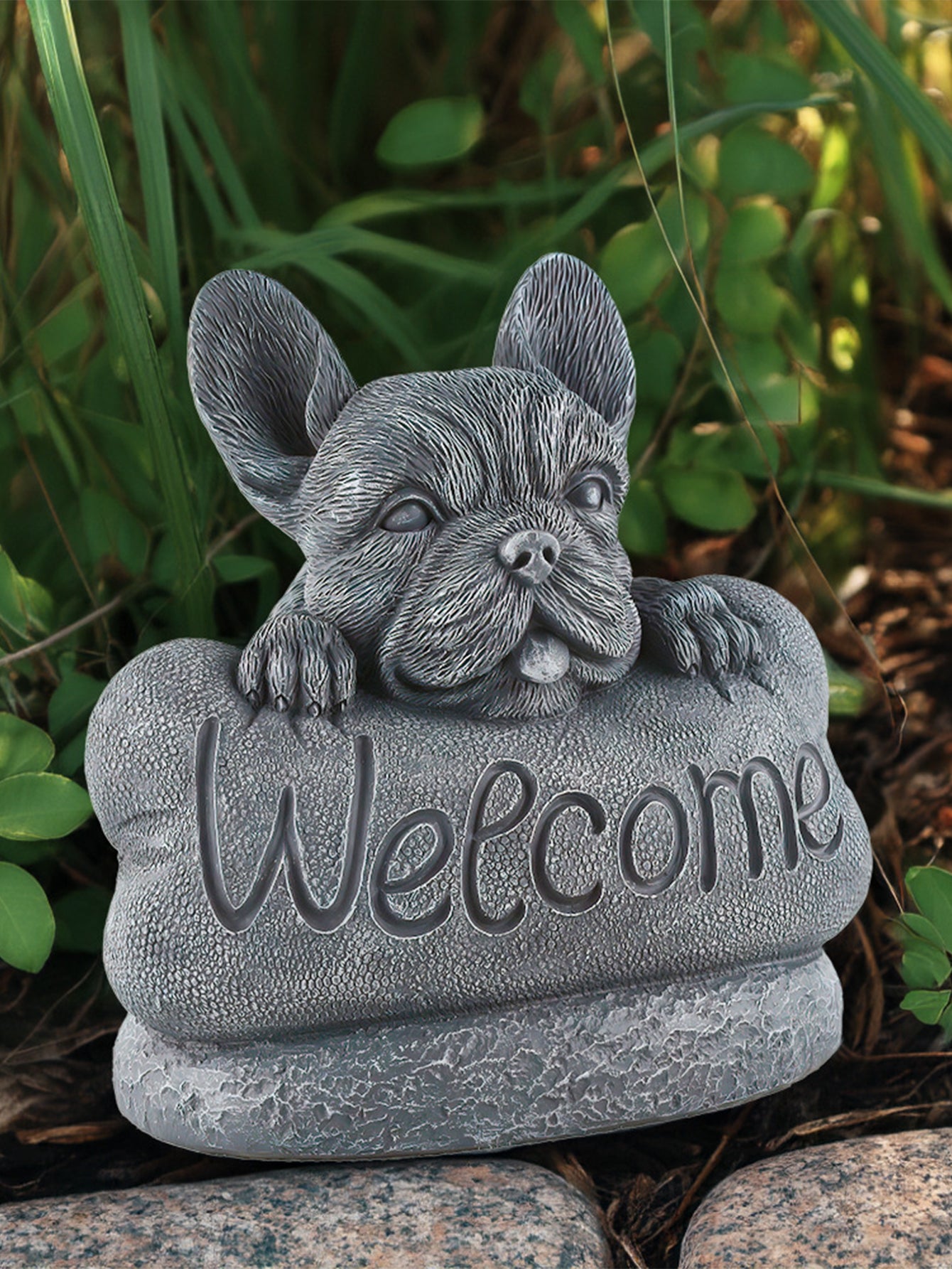 Outdoor Garden Puppy Welcome Sign