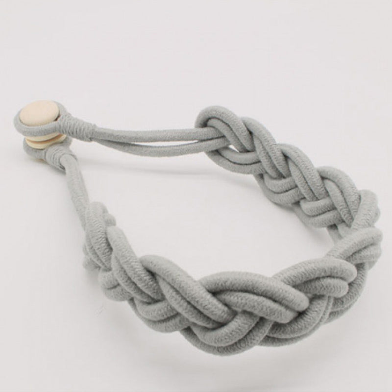 Simple log braided cotton rope curtain straps