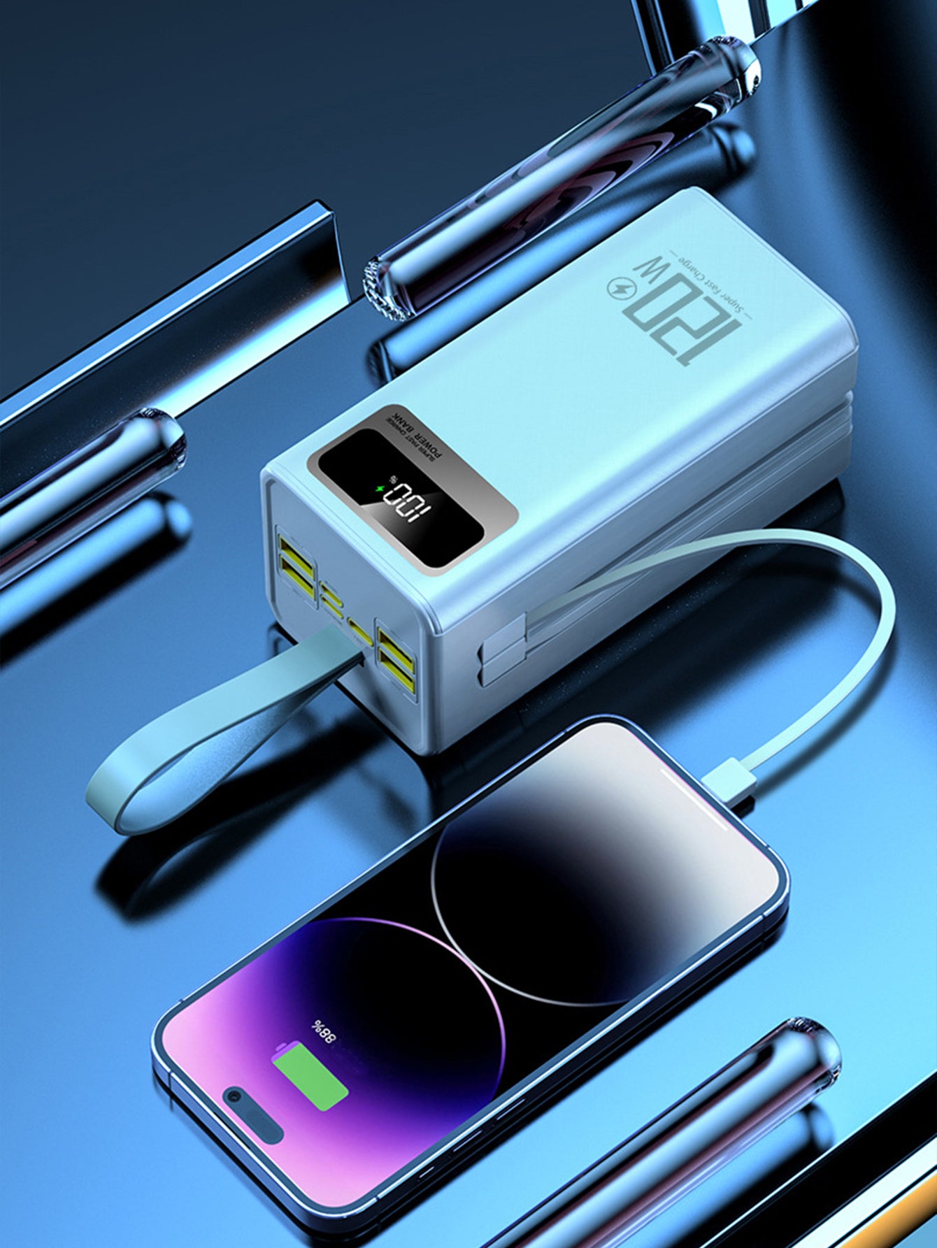 100000mAh Large Capacity Mobile Power Bank