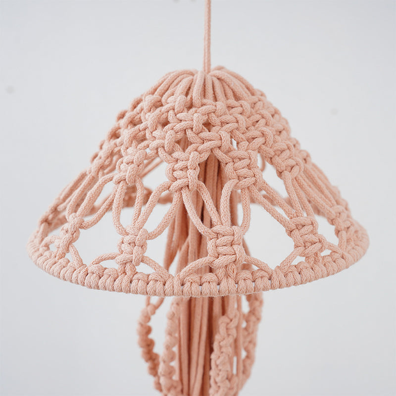 Handmade cotton rope woven jellyfish pendant