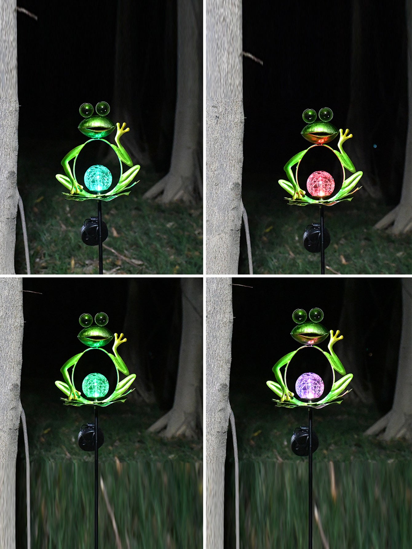 Solar Frog Iron Ground Light