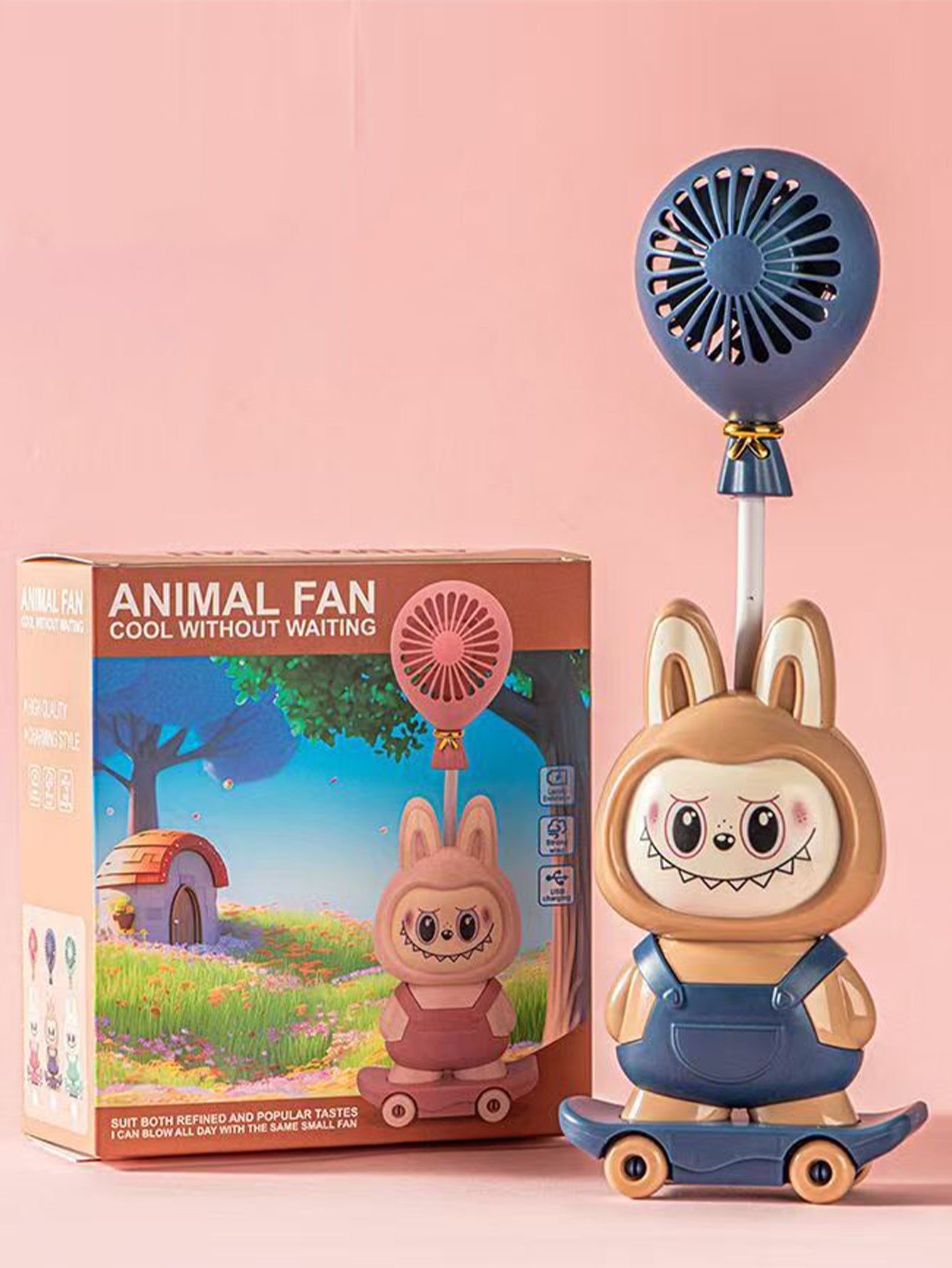 Cartoon fan Labubu