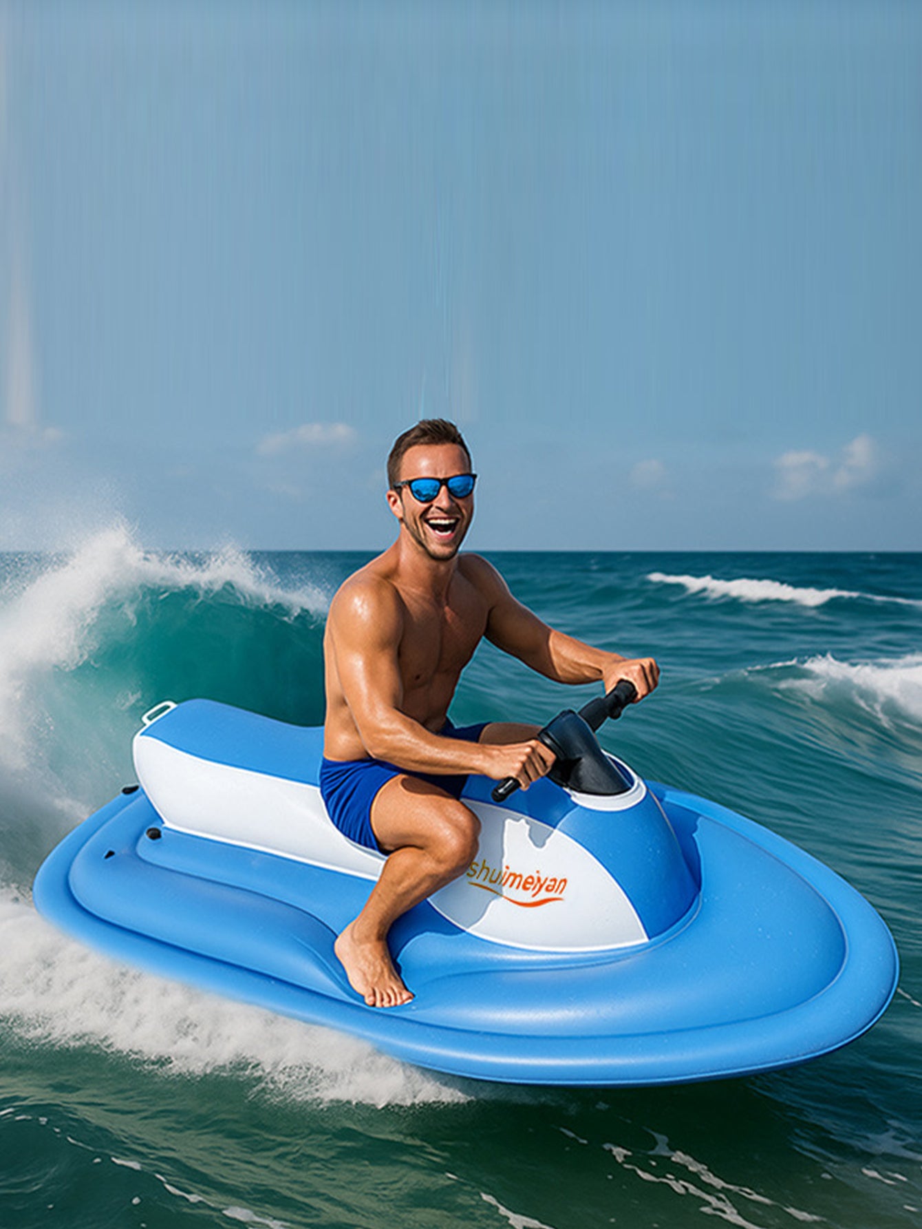 Electric water power inflatable motorboat