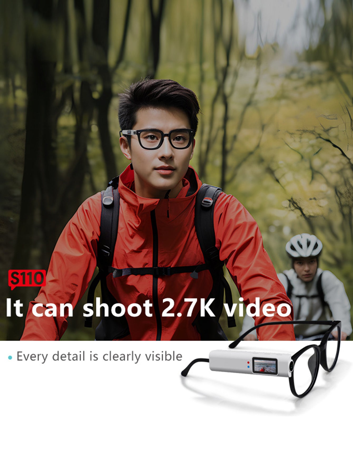 Glasses Sports Camera 1080P HD