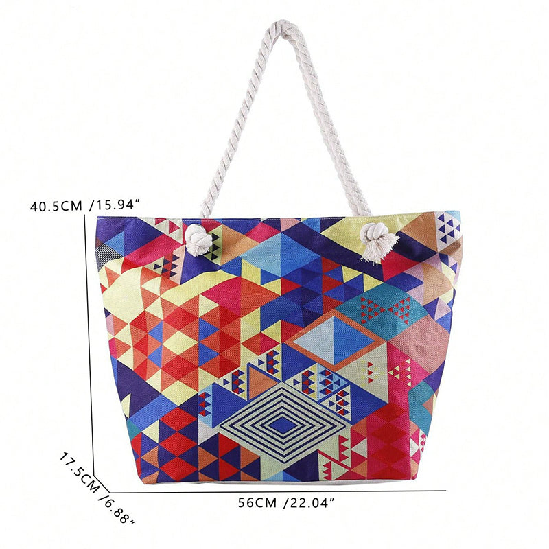 Geometric large capacity handbag