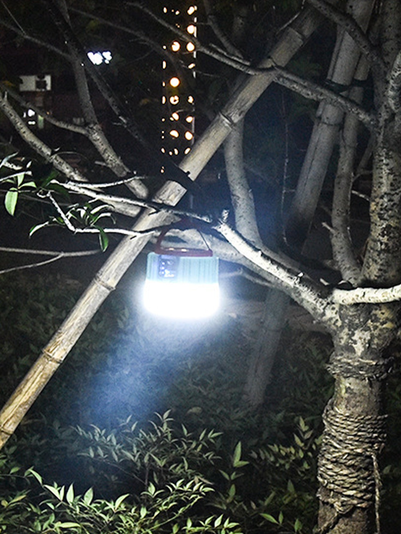 Outdoor LED solar charging remote control tent light